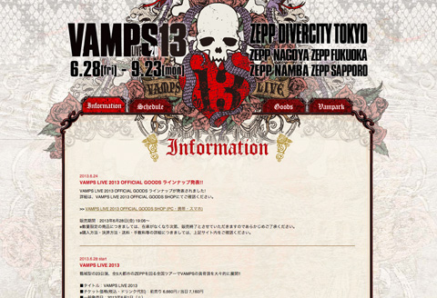 VAMPS LIVE 2013 – Information